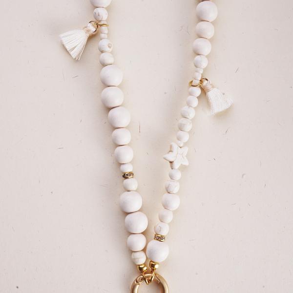 WhiteStar 88 GoldShiny, lange Edelstein Wechselkette
